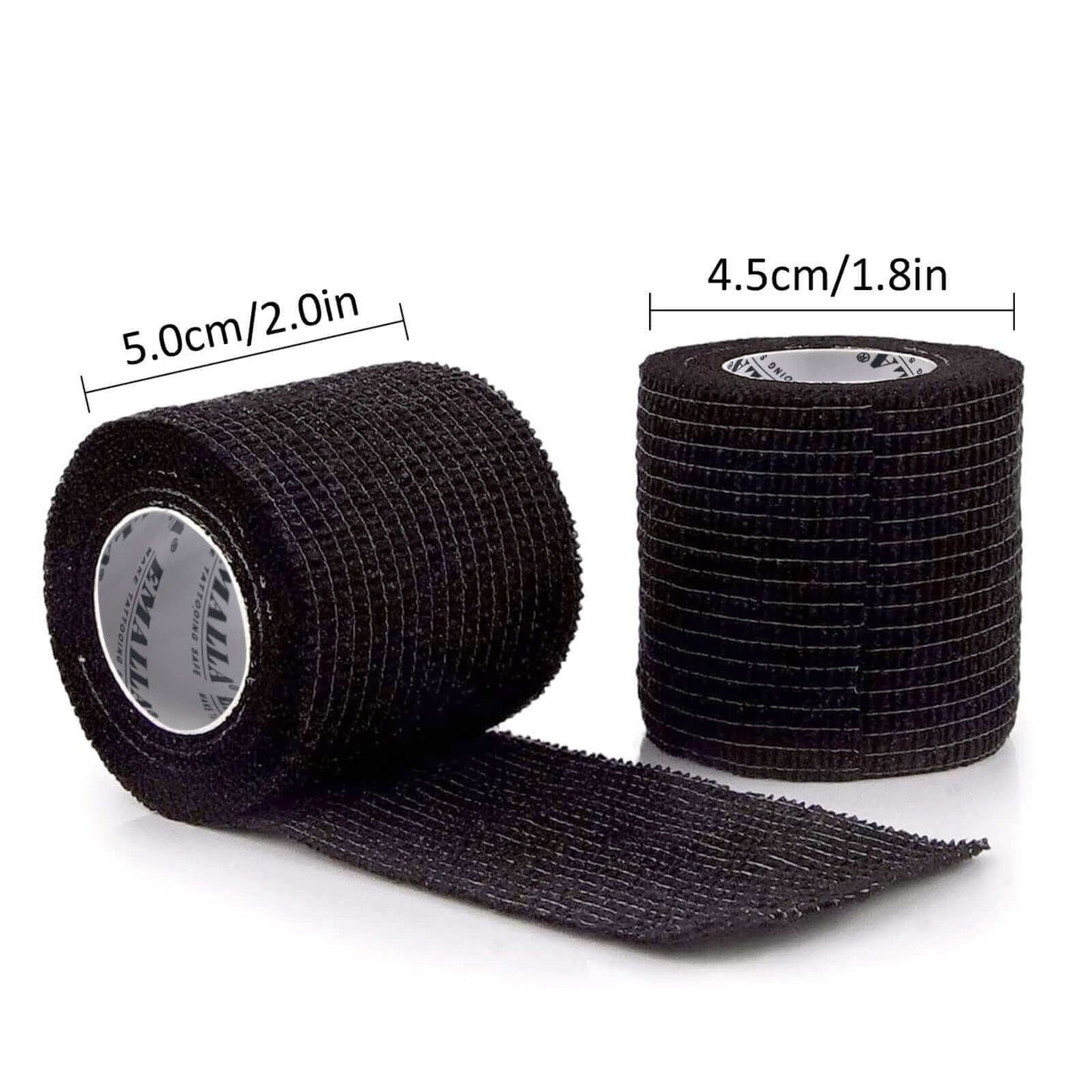 EMALLA COHESIVE WRAPS BLACK ACTUAL SIZE EMALLA CANADA TATTOO SUPPLIES