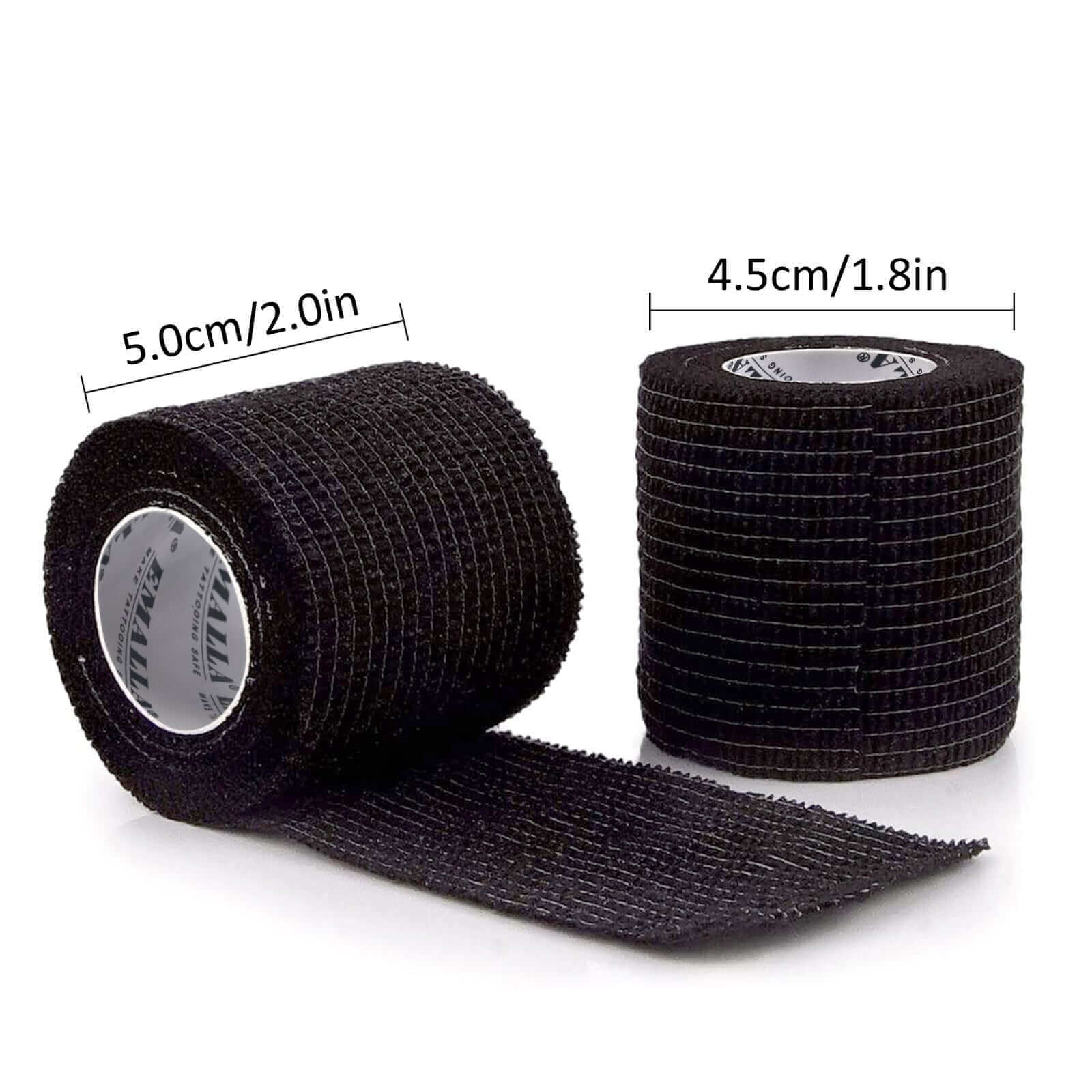 EMALLA COHESIVE WRAPS BLACK ACTUAL SIZE EMALLA CANADA TATTOO SUPPLIES