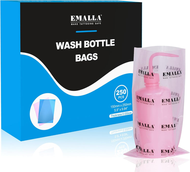 EMALLA WASH BOTTLE BAGS 250 PINK EMALLA CANADA TATTOO SUPPLIES